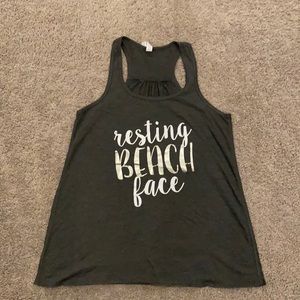 Resting Beach Face Tank Top